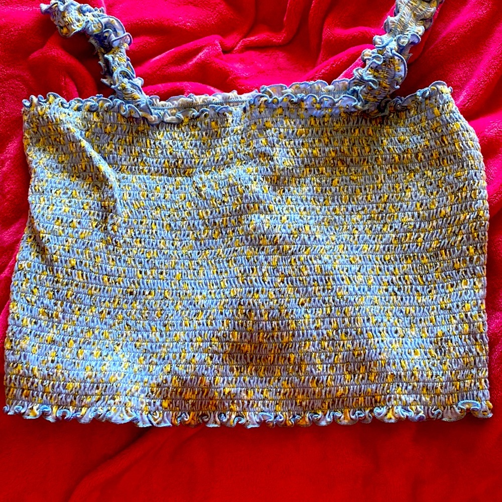 Arizona smocked cropped tank top. Size XXL.
